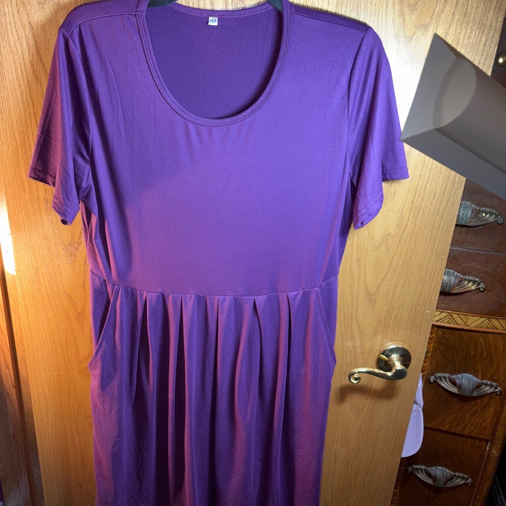 Elegant Purple Midi Dress